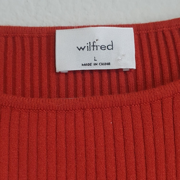 Wilfred Aritzia Revel Red cutout long sleeve dress - Picture 5 of 7